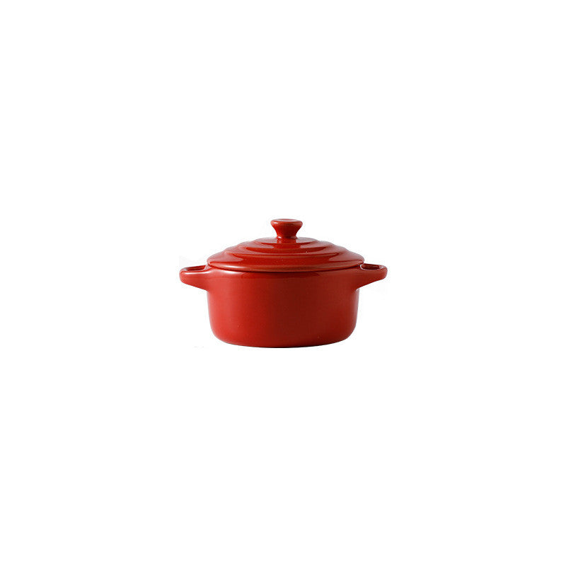 Single Serving Porcelain Crock Pot with Lid