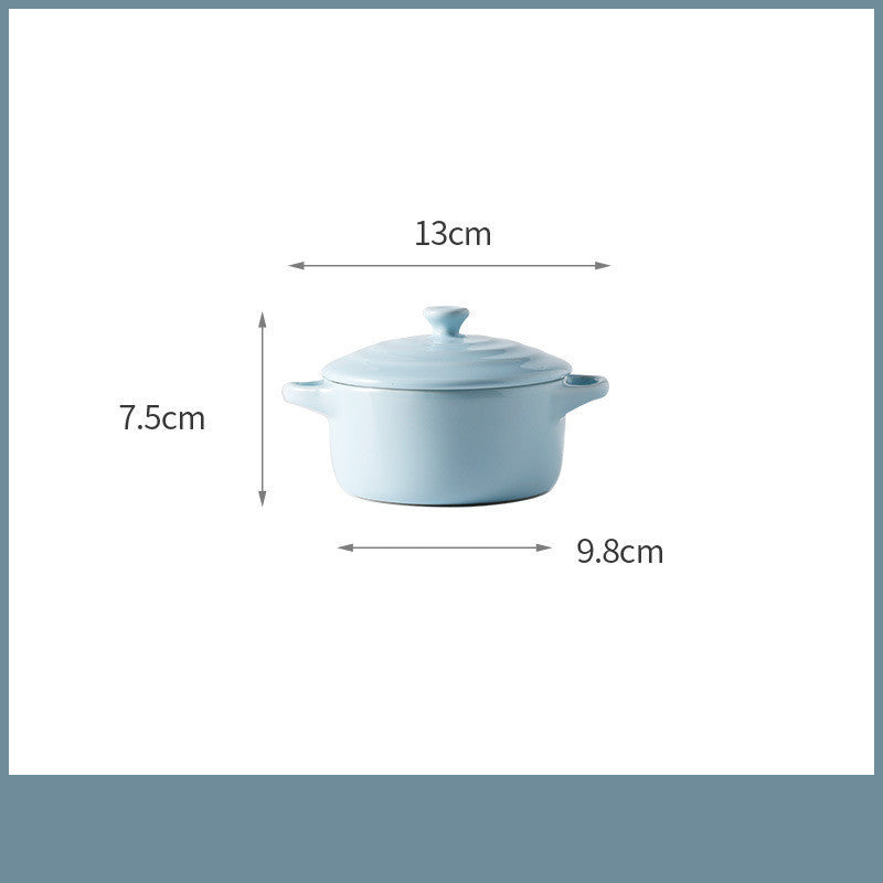 Single Serving Porcelain Crock Pot with Lid