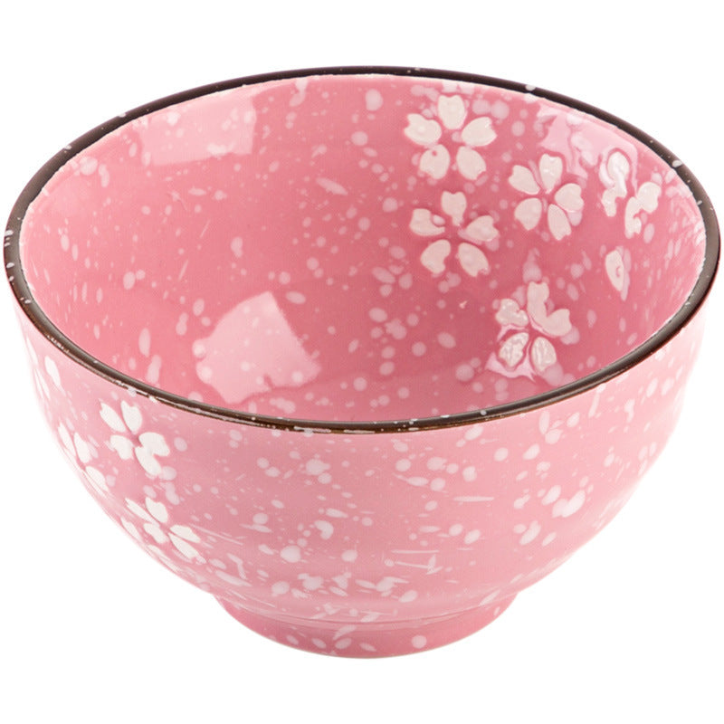 Tableware: Japanese Flower Blossoms Ceramic Bowl