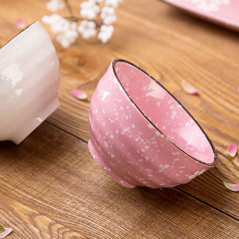 Tableware: Japanese Flower Blossoms Ceramic Bowl