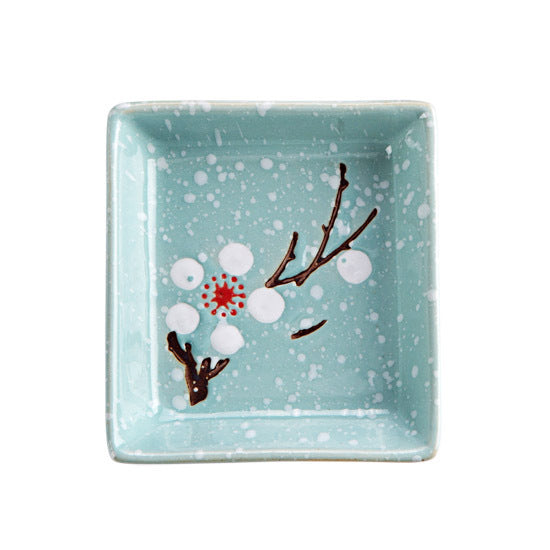 Japanese Ceramic Plum Blossom Sauce Dish