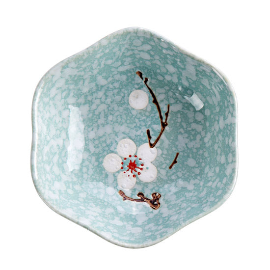 Japanese Ceramic Plum Blossom Sauce Dish