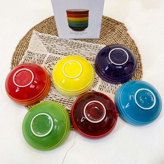 6PC Le Creuset Rainbow Stoneware Bowl Set