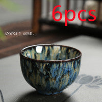 6PC-Kiln Fired Ceramic Espresso-Tea Cups