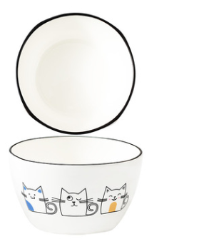 Tableware: Dake Cat 4.5 Inch Ceramic Bowl