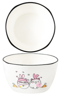 Tableware: Dake Cat 4.5 Inch Ceramic Bowl