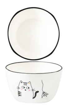 Tableware: Dake Cat 4.5 Inch Ceramic Bowl