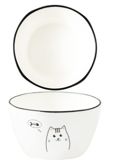 Tableware: Dake Cat 4.5 Inch Ceramic Bowl