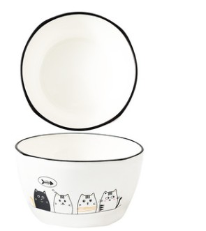 Tableware: Dake Cat 4.5 Inch Ceramic Bowl