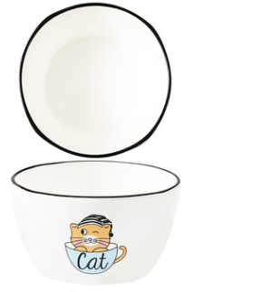 Tableware: Dake Cat 4.5 Inch Ceramic Bowl