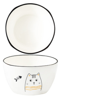 Tableware: Dake Cat 4.5 Inch Ceramic Bowl