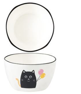 Tableware: Dake Cat 4.5 Inch Ceramic Bowl