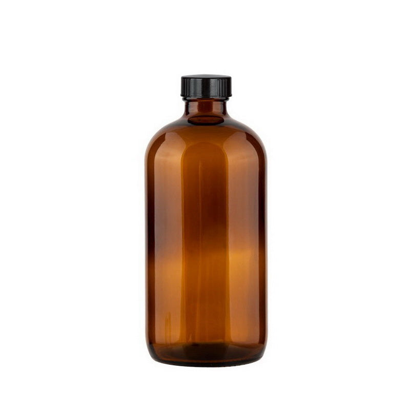 Amber Boston Round Glass Bottle with Spray Top 500ml