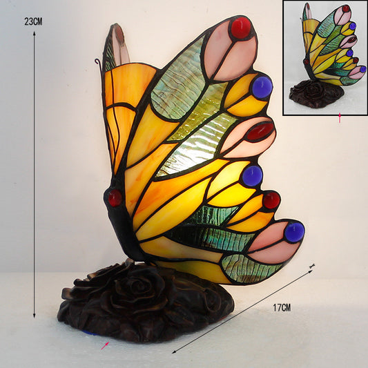 Stained Glass Butterfly Table Lamp