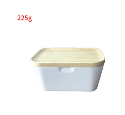 Ceramic Butter Box w Bamboo Lid