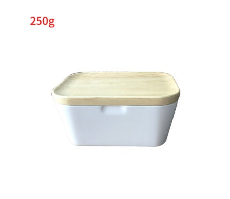 Ceramic Butter Box w Bamboo Lid