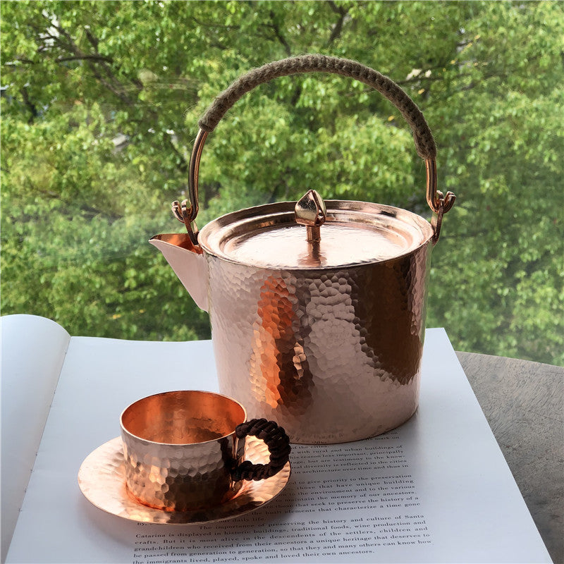 Hammered Copper Bucket Kettle