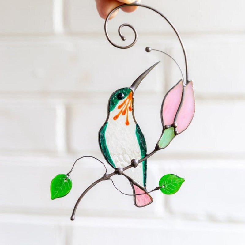 Hummingbird Stained Glass Suncatcher