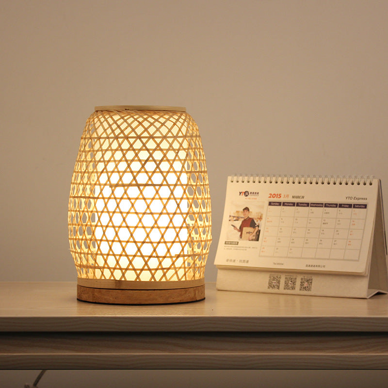 Bamboo Honeycomb Table Lamp