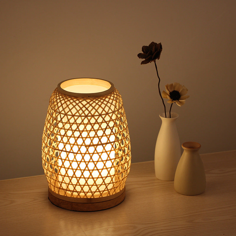 Bamboo Honeycomb Table Lamp