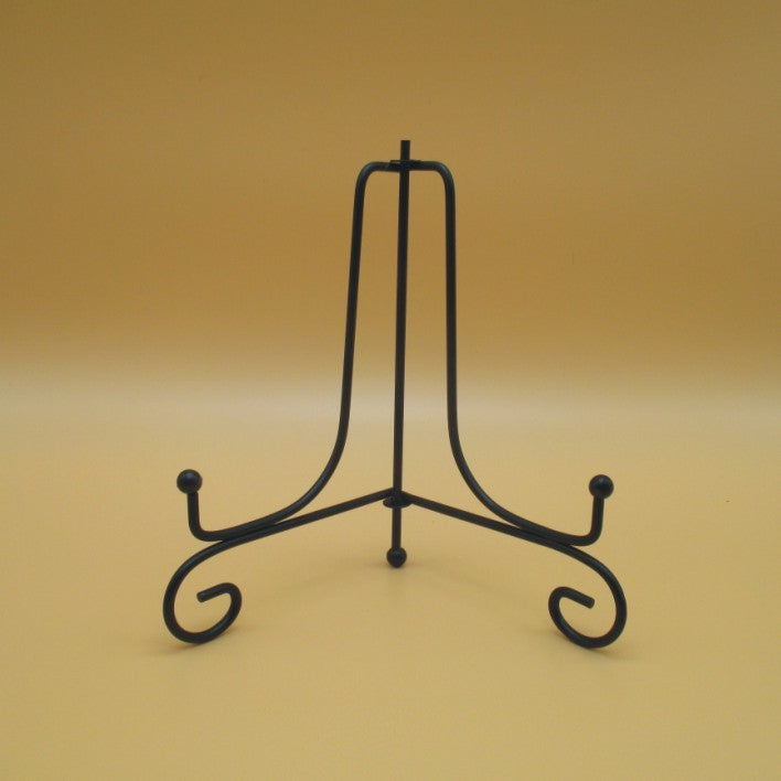 Wrought Iron Plate Stand with Flourishes