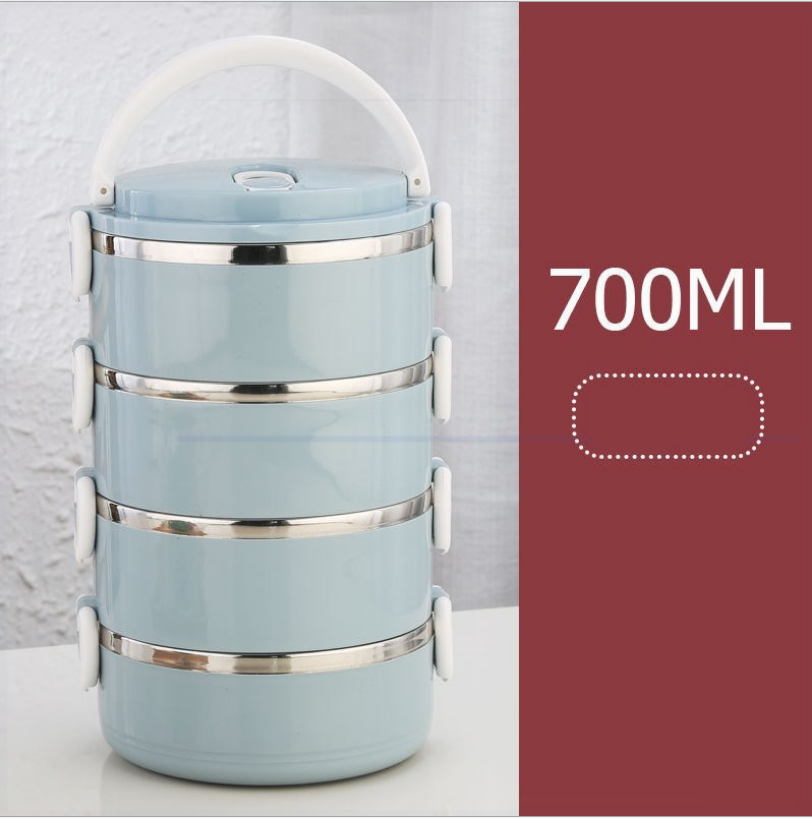 Stylish Stackable Enameled Stainless Steel Food Caddy