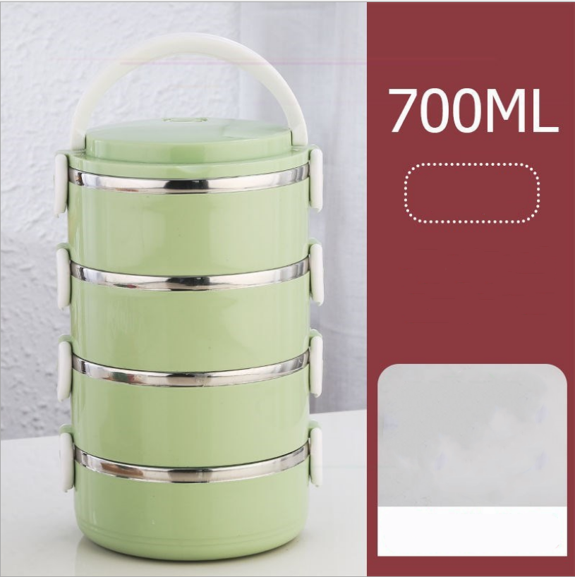 Stylish Stackable Enameled Stainless Steel Food Caddy