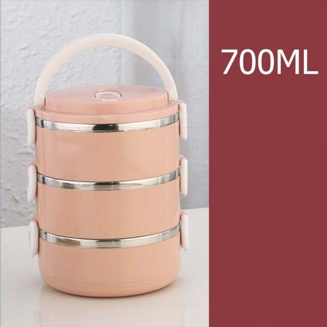 Stylish Stackable Enameled Stainless Steel Food Caddy