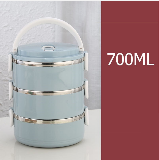 Stylish Stackable Enameled Stainless Steel Food Caddy