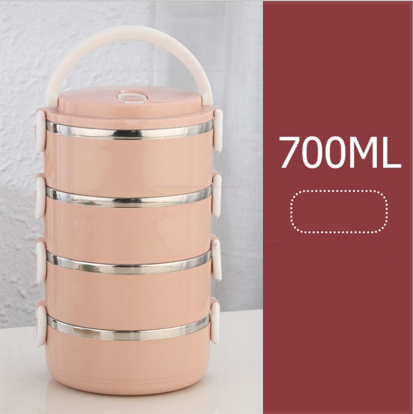 Stylish Stackable Enameled Stainless Steel Food Caddy