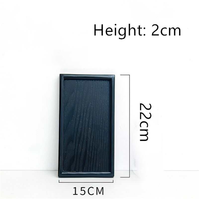 Black Wooden Serving Trays