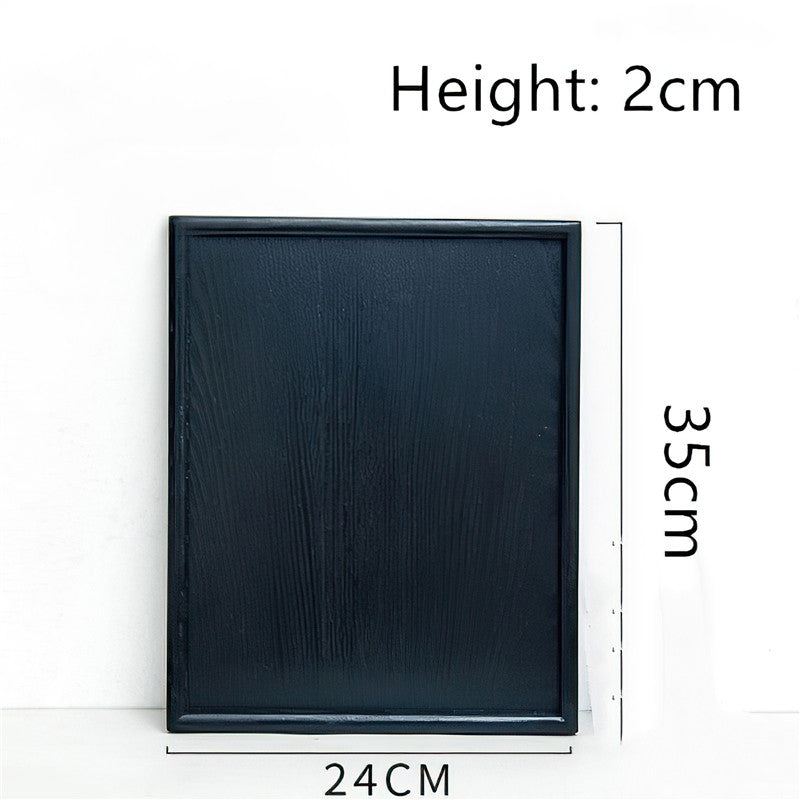 Black Wooden Serving Trays