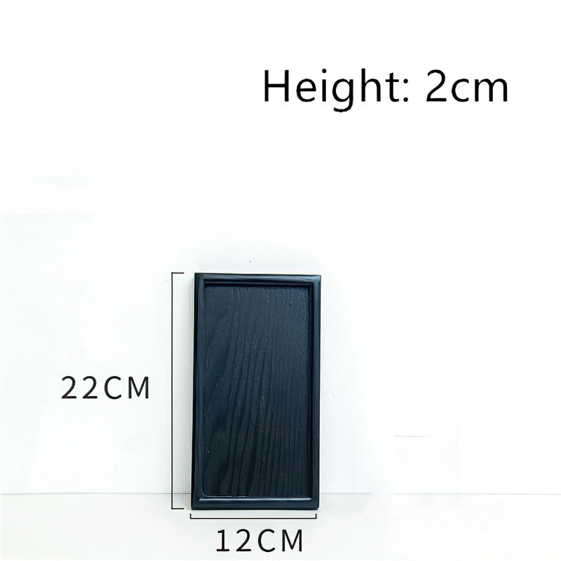 Black Wooden Serving Trays