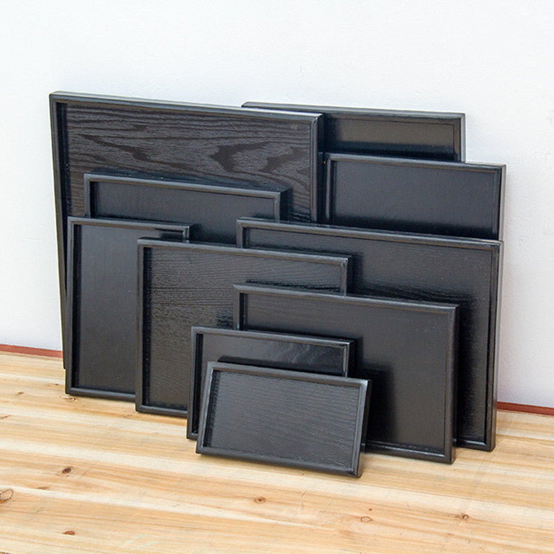Black Wooden Serving Trays