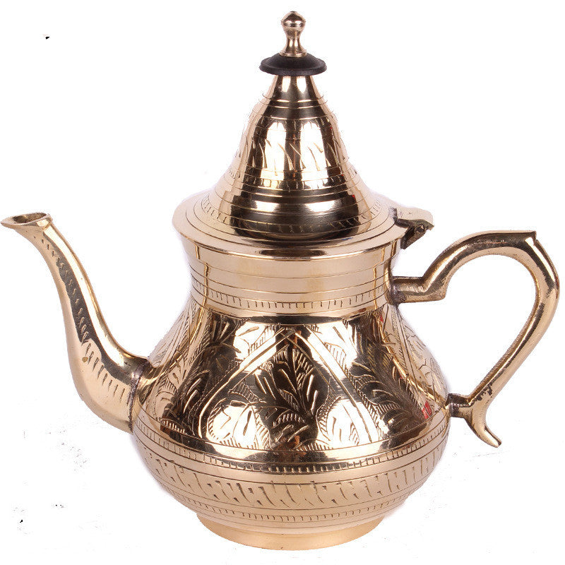 Engraved Copper Arabic Teapot-Coffee Pot