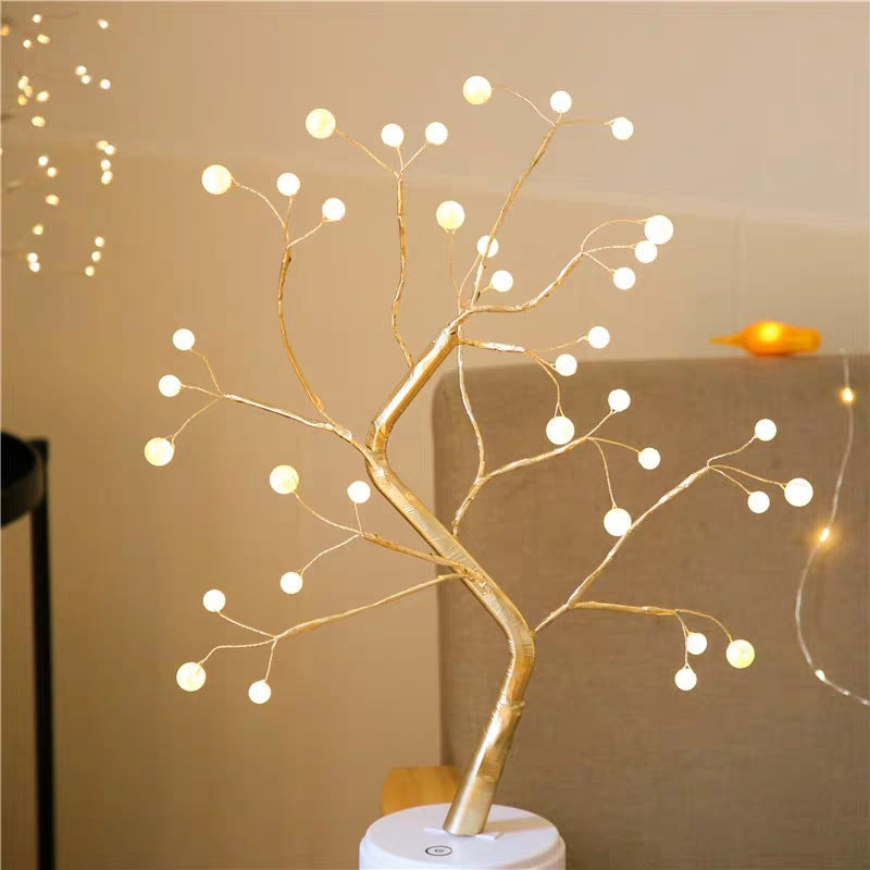 Copper Wire Fairy Light Tree Lamp