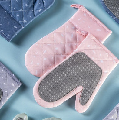 Oven Mitts: Pastel Pink Blue Green Oven Mitts