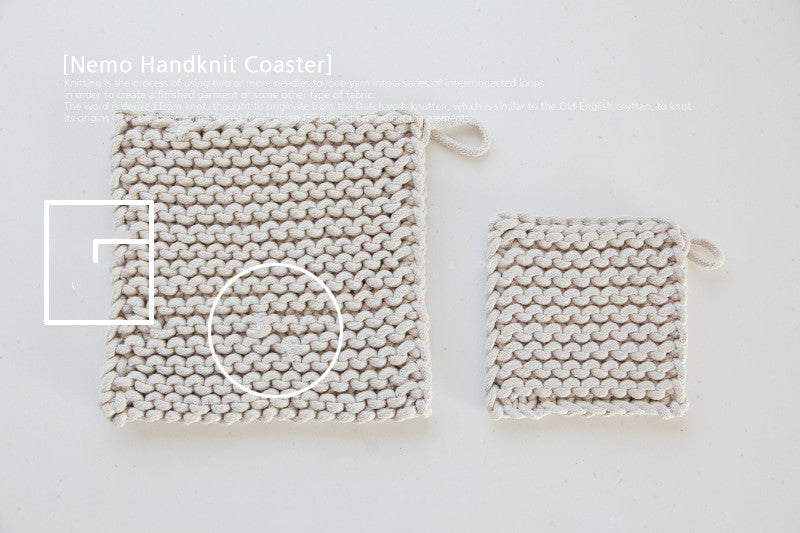 Kitchen Linens: 2PC Braided Rope Pot Holder-Coaster