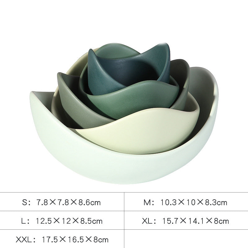 Tableware: Ceramic lotus bowl