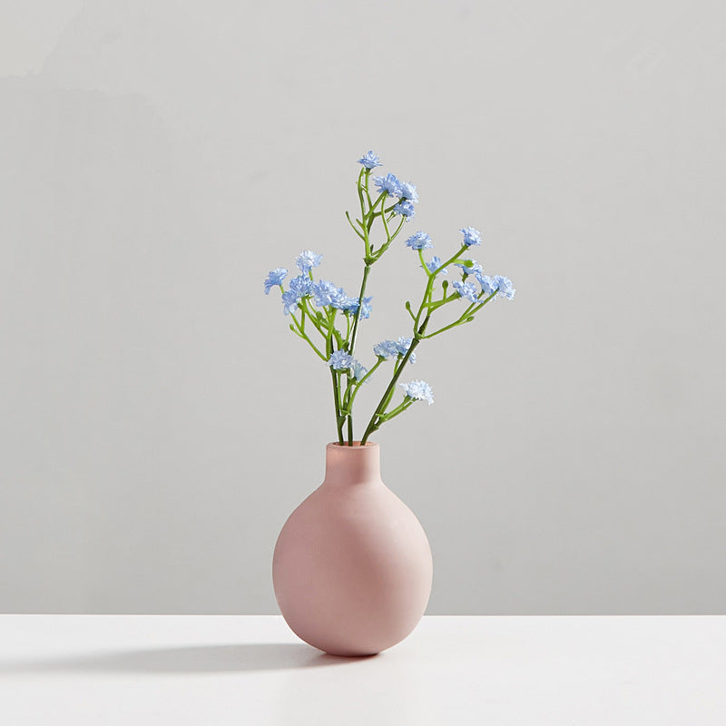 Wind frosted ceramic small vase