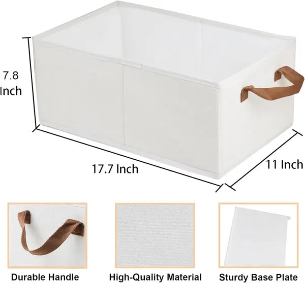 Cloth Storage Bins-Foldable with Handles-3PC
