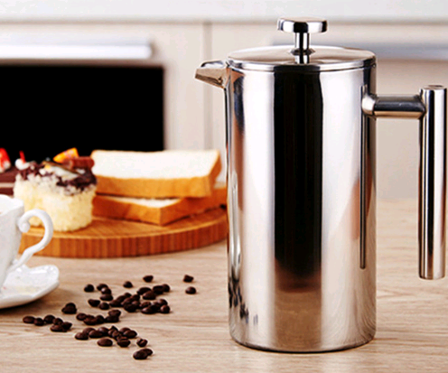 Polished Stainless Steel French Press