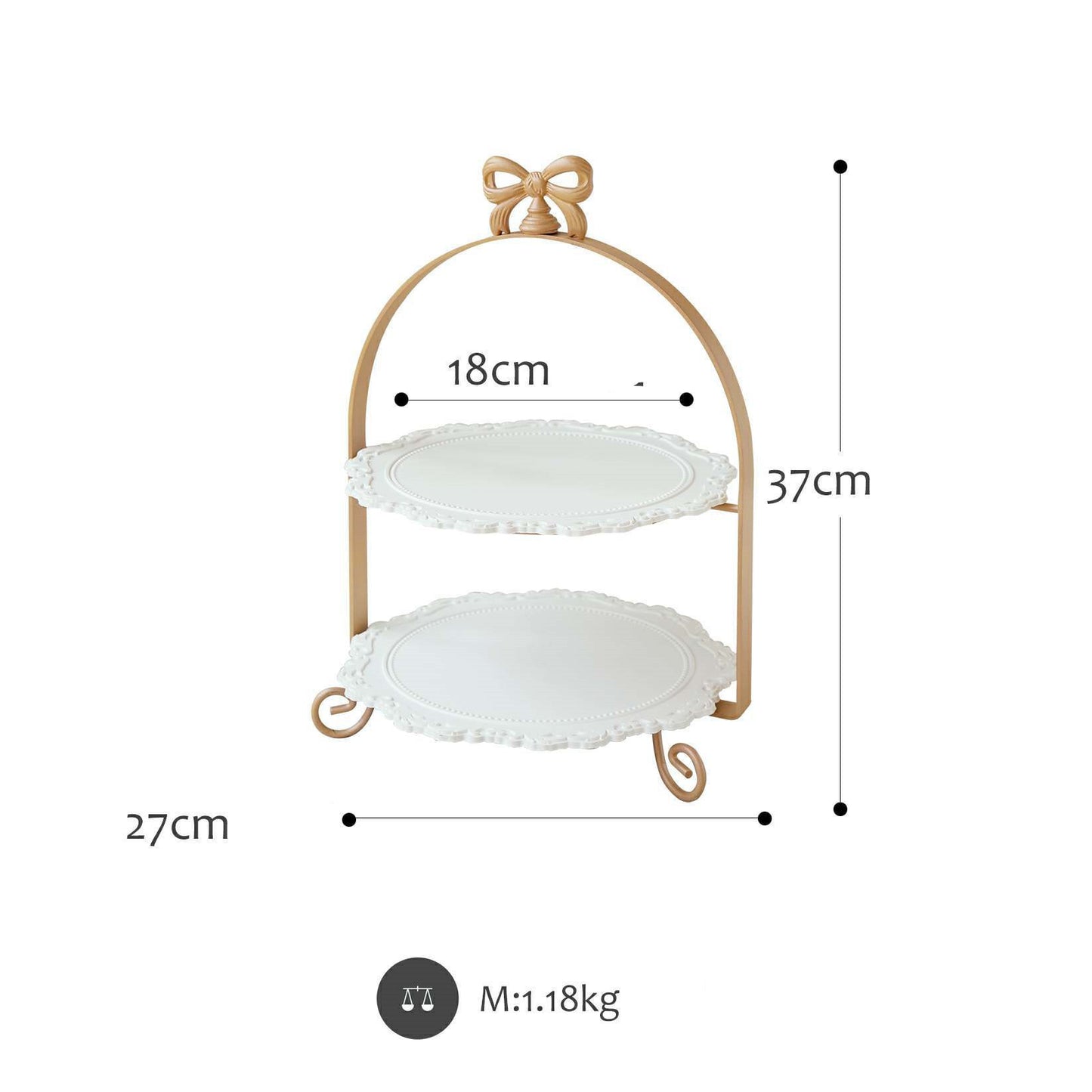 Tiered Metal Dessert Stands & Plates