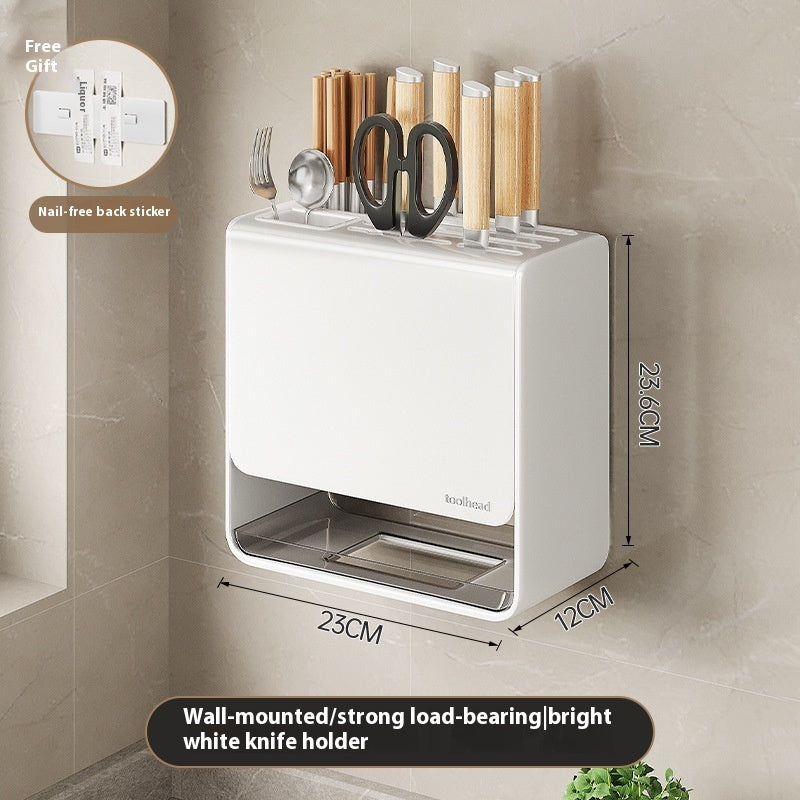 Modern Metal Knife Holder Wall Mount or Countertop
