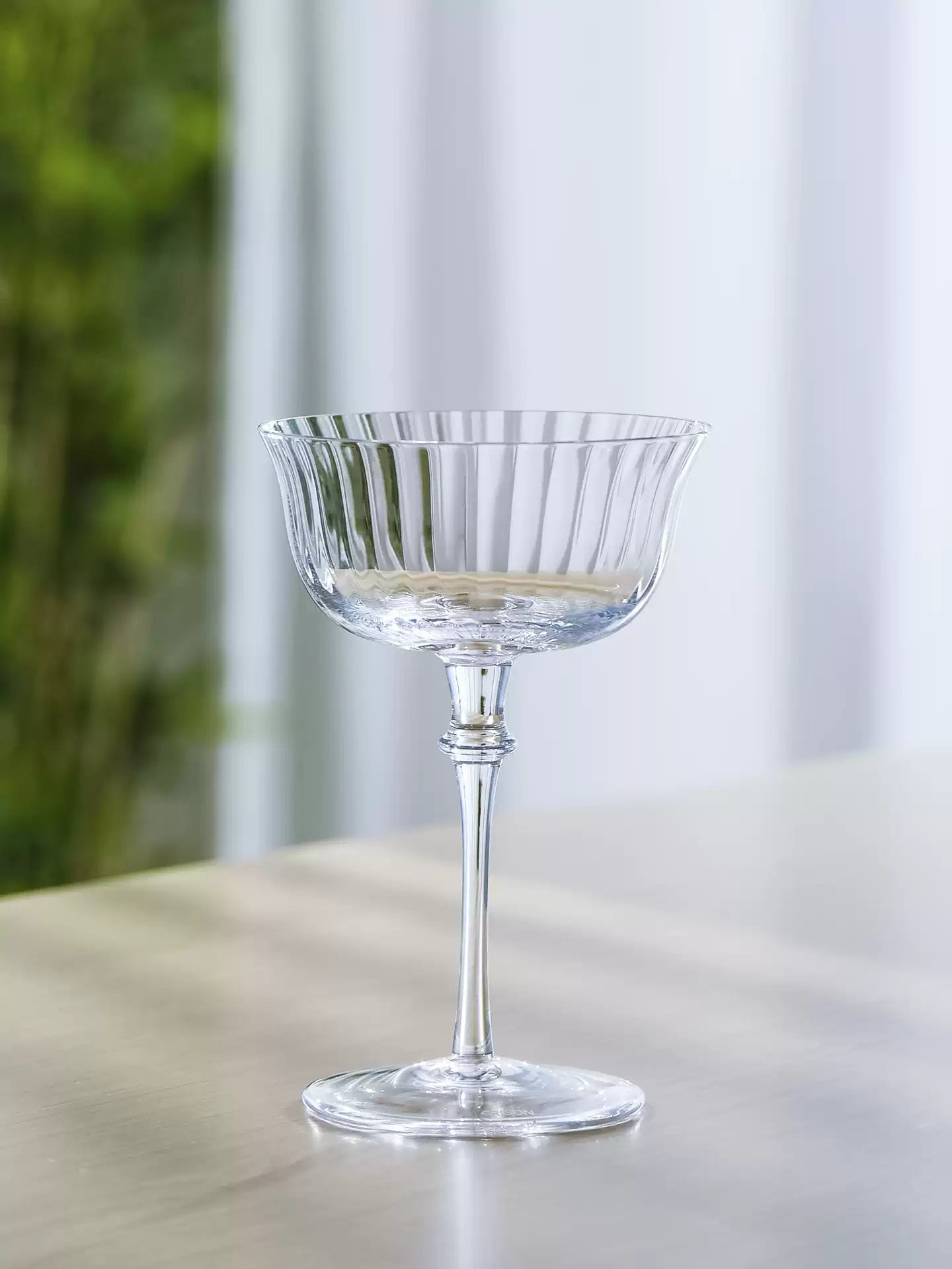 Fluted Coupe Cocktail Glass