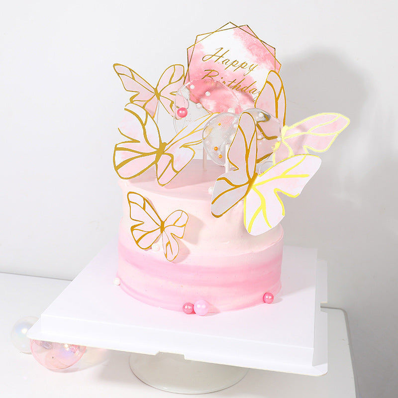 Paper Butterfly Cake Decorations