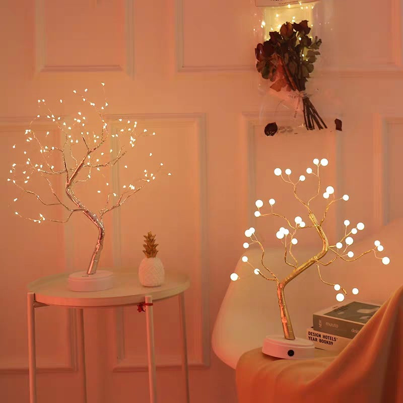 Copper Wire Fairy Light Tree Lamp