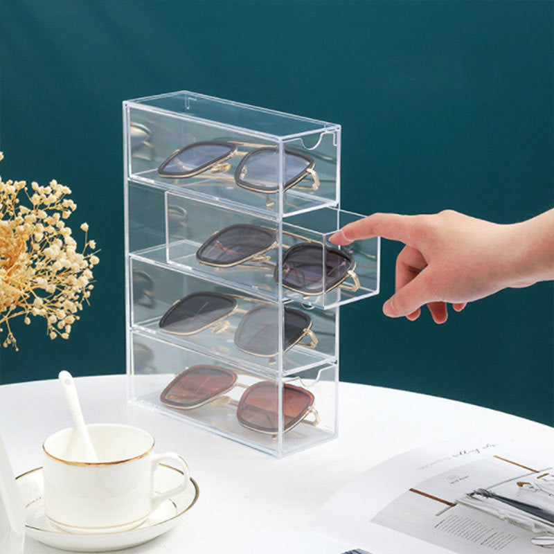 Small Clear Acrylic Stackable Storage Drawers-4PC
