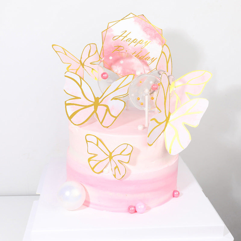 Paper Butterfly Cake Decorations