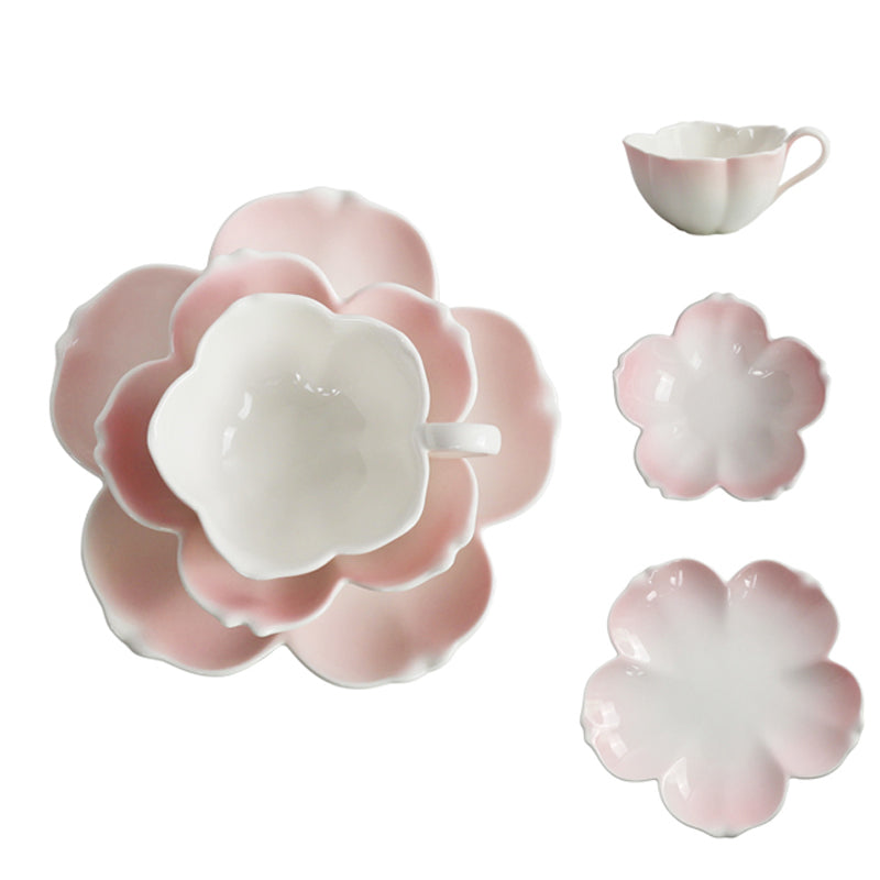 English Layered Petals Tea Cup & Saucer